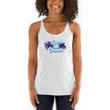 Women's Racerback Tank LIVIN THE DREAM palm Tree shirt